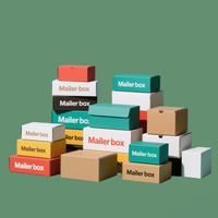 Boîte d'expédition en carton ondulé Eco Kraft empilable pour chaussures, idéale pour le rangement des baskets et l'emballage e-commerce