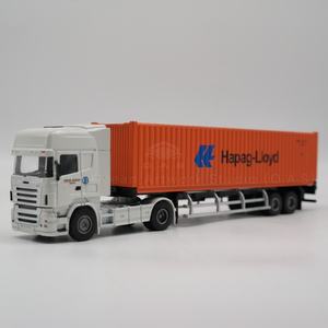 美国集装箱模型工厂定制比例1:50航运线礼品赫伯罗特集装箱压铸卡车模型 - Product Image 1