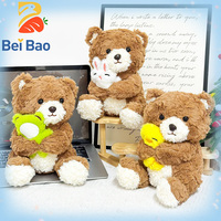 Ours en peluche brun personnalisé en gros, fabrication OEM, artisanat en peluche, logo personnalisé, rembourrage en maille, jouets