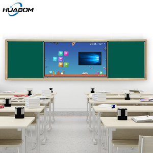 Tablero de escritura verde para enseñanza escolar, <span class=keywords><strong>Pizarra</strong></span> Interactiva <span class=keywords><strong>multimedia</strong></span> Push-Pull para el aula - Product Image 4