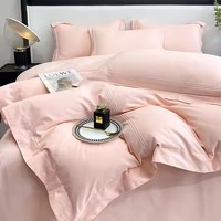 Vente flash - Ensemble de literie de haute qualité en microfibre 300tc, 4 pièces, uni, résistant à l'eau, premium, housse de couette, draps