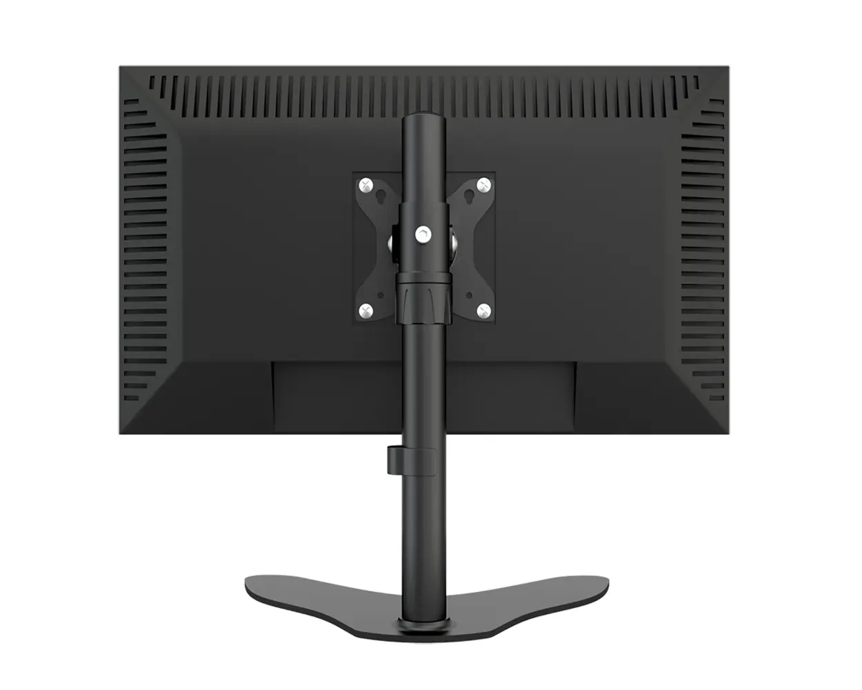 Support VESA pour écran LCD de bureau, fixation sur pied, simple, pouces
