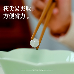 Chopsticks <b>Set</b> Round Solid Color Mold Resistant Floating Tips Gift For Adults Household Use - Product Image 4