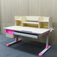 Bureau d'apprentissage moderne en bois pour enfants, réglable en hauteur, ergonomique, type évolutif, pour la maison, le bureau et la chambre