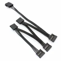 Câble d'alimentation SATA 15 broches vers Molex IDE 4 broches à 1/2/3/4/5 ports, fil 18AWG pour disque dur HDD SSD PC Serveur DIY