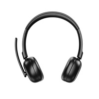 Nouveauté Casque sans fil pour bureau et entreprise Casque supra-auriculaire pour centre d'appels Téléphone Casque sans fil supra-auriculaire