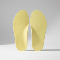 Semelles intérieures en mousse confortable Longheng PU jaunes unisexes, respirantes, texture nid d'abeille, évacuation de l'humidité, soutien de la voûte plantaire, amorti toute la journée
