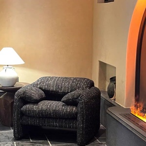 <span class=keywords><strong>Divano</strong></span> Pieghevole Malaren in Stile Retrò per Soggiorno, Poltrona Imbottita in Tessuto a Un Posto - Product Image 3