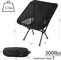 Chaise de camping portable moderne, légère et pliable, pour l'extérieur, la randonnée, le camping, la pêche, la plage, le pique-nique