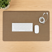 Grand tapis de souris et de bureau en grain de bois, 4 mm, en PU conducteur, antistatique, avec mise à la terre ESD