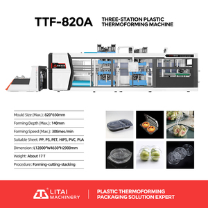 Haute productivité entièrement automatique jetable en plastique verre boîte à lunch bol de nourriture plateau à oeufs faisant des Machines de thermoformage - Product Image 2