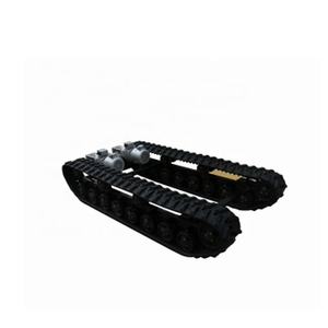 नई हाइड्रोलिक चलने प्रणाली लघु चेसिस एल्यूमीनियम मिश्र धातु ब्रैकेट इंजन यात्रा मोटर के लिए रबर ट्रैक चेसिस ड्राइव के साथ - Product Image 6