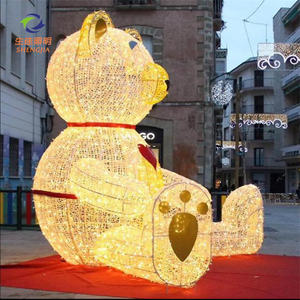 Ticari büyük açık LED ışıklı yılbaşı kardan adam büyük dış mekan noel süslemeleri - Product Image 2