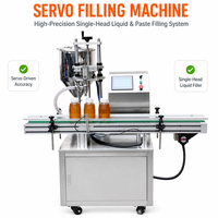 Machine de remplissage automatique à grande vitesse pour sauces, miel, confiture, 20 à 60 bouteilles par minute en usine alimentaire