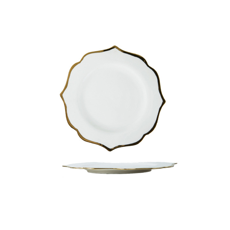 Plato con borde dorado de 10.5"