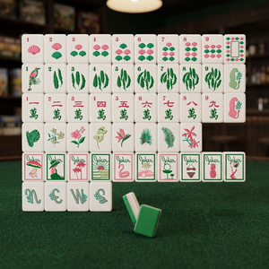 Juego de Mahjong Americano de Acrílico de 3 Capas, Color Verde Pescador, Portátil, para Jugar al Aire Libre, con Fichas Creativas, Venta al Por Mayor de Fábrica - Product Image 1