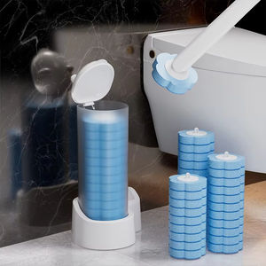 Ensemble de brosses de nettoyage de toilettes murales en gros avec têtes interchangeables, outil de récurage pour salle de bain, support peu encombrant - Product Image 6