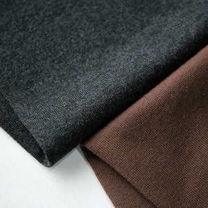 Hangat polos dicelup 240gsm 50 wol 50 katun Jersey kain rajut campuran katun kain wol untuk pakaian - Product Image 1
