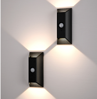Lampe murale LED à détecteur de mouvement haut/bas, rechargeable par USB, sans fil, à induction, pour escalier, couloir, chambre