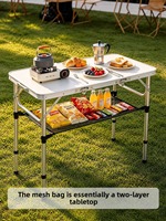 Table de pique-nique pliable en aluminium, légère, durable, pour l'extérieur, le camping et les barbecues