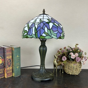 Lámpara de Techo LongHuiJing con Pantalla de Vidrio Estilo Europeo Mediterráneo, Multicolor, de 12 Pulgadas, con LED Ajustable y Flexible - Product Image 3
