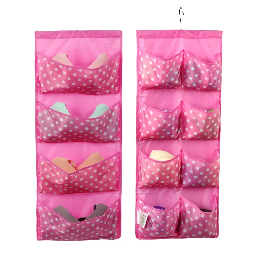 Double side 16 pockets hanging underwear storage bag Space saver hanging closet organizer