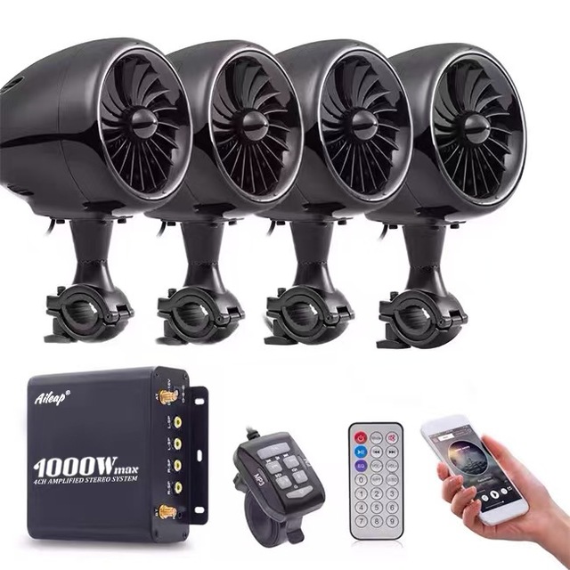 Modified 1000W High Power High Sound Quality Outdoor ATV Motorcycle Audio Motorcycle Speakers