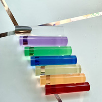Tiges rondes PMMA écologiques transparentes colorées pour colonnes plexiglas et supports acryliques solides