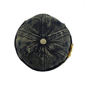 Gorro de Mezclilla con Estampado Tie-Dye Retro de Buena Calidad, con Flecos y Borde Deshilachado, Estilo Casual, Transpirable, para Uso Diario - Product Image 2