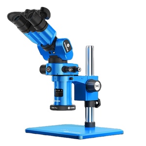 Microscope Trinocular SUNSHINE R360 Pro avec Grossissement de 0,7-5,8X, Bague de Réglage et Angle d'Écart Oculaire Ajustable pour Outils de Réparation - Product Image 1