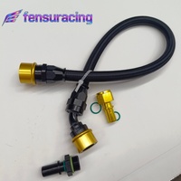 Conception personnalisée # 4 # 6 # 8 # 10 # Kit de 12 tuyaux de carburant tressés en nylon noir E85 PTFE avec raccords rapides PTFE à 0, 45 et 90 degrés