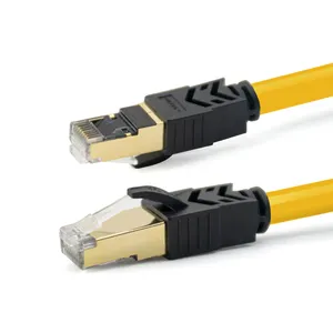 كابل Cat5 من SIPU Ftp Cat 8 Cat8 كابل توصيل إيثرنت 1m 2m 3m 5m 10m 15m M12 8 دبوس UTP Rj 45 Cat 8 من Cat Rj45 Cat6 7 8