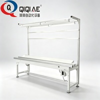 Ligne de montage manuelle pour circuits imprimés de 2 m, contrôle de vitesse entièrement réglable, longueur de 2 mètres, établi intégré pour la production et l'assemblage SMT