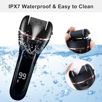 Kit de ponceuse électrique rechargeable pour pieds, avec écran LCD, étanche, avec 4 têtes de rouleaux, ensemble d'outils de pédicure