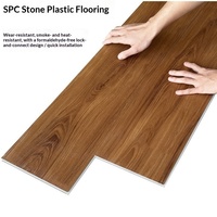 Revêtement de sol SPC emboîtable DIY : Luxe abordable, écologique, ignifuge, imperméable, panneaux polymères personnalisés à grain de bois pour