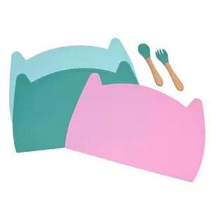 可折叠硅胶板餐垫硅胶印花儿童婴儿硅胶餐垫