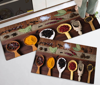 Tapis de sol antidérapant géométrique fabriqué à la machine pour entrée et cuisine, adapté aux animaux domestiques