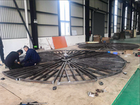 Plateforme rotative de présentation robuste, scène tournante à levage hydraulique pour salle d'exposition intérieure