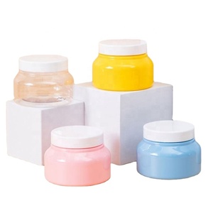 Wholesale Stock 250ml Pink PET <b>Plastic</b> Wide-Mouth Empty Bottle Cosmetic <b>Plastic</b> <b>Jar</b> 250g Face Creams Container - Product Image 1