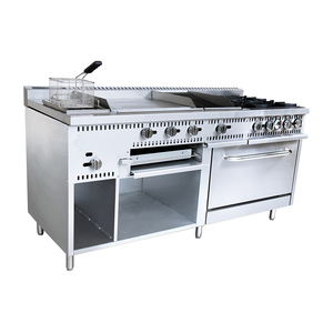 Estufa de Gas de Alta Calidad de 72 Pulgadas con 4 Quemadores Abiertos, Plancha Plana de 24 Pulgadas, Salamandra, Freidora Individual de Canasta Profunda y Asador de 12 Pulgadas - Product Image 3
