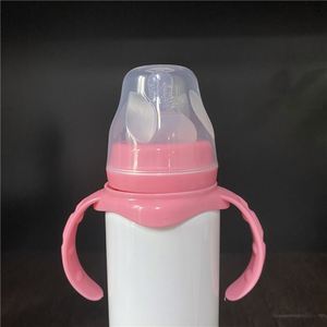 Biberón Infantil Anti-Cólicos de 240ml (8oz) Libre de BPA, para Sublimación DIY, Blanco, Apto para Impresión por Transferencia Térmica, Aislado al Vacío - Product Image 4