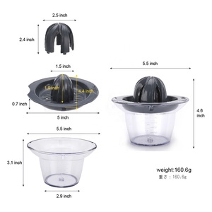 Exprimidor de Cítricos de Plástico, Exprimidor Manual de Limones y Naranjas, Contenedor para Jugo, Uso Diario, Ecológico, Duradero, No Tóxico - Product Image 2