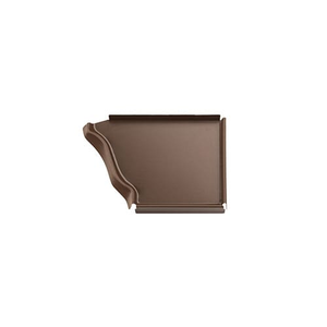 Capuchon d'extrémité de <span class=keywords><strong>gouttière</strong></span> en aluminium <span class=keywords><strong>noir</strong></span>, blanc, marron, couleur amande, 4 pouces, 5 pouces - Product Image 6