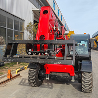 Landward 4WD Mini chariot télescopique Moteur diesel personnalisé 2.5 tonnes Chariot élévateur à fourche télescopique certifié EPA Euro 5 Hauteur de levage 6m