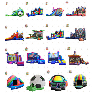 Çocuklar için Ticari Sınıf Dış Mekan Küçük Şişme Kale Oyun Parkı Kaydıraklı Kombinasyon - Product Image 4