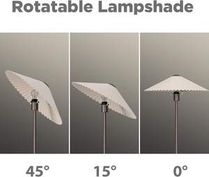 SIMIG Design semplice alta plissettata lampada da terra con paralume in tessuto marrone <span class=keywords><strong>per</strong></span> soggiorno camera da letto o ufficio uso domestico - Product Image 5