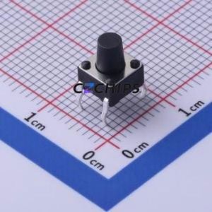 TS-1002-AR07526 Tactile Switch Through hole-4P,6x6mm Switch Single Pole Single Throw Round Button 2.6N Through Hole - Product Image 1