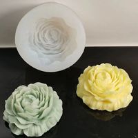 Moule en silicone 3D en forme de rose pour fondant, motif fleur de rose éclose