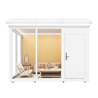 Maison modulaire esthétique à parois courbes, bureau à domicile, cabane préfabriquée, mini-salle de sport, cabine mobile de fitness