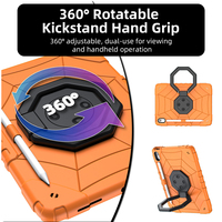 Étui de tablette robuste antichoc pour iPad 10e et 11e génération A16 10,9 pouces, coque en silicone anti-chute avec bandoulière et support rotatif